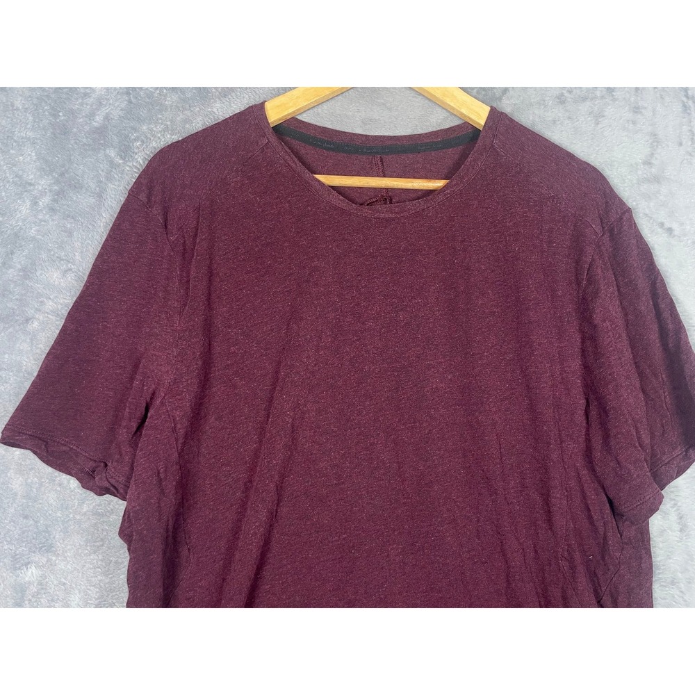 On Running Mens XL Active-T Short Sleeve Performance Shirt Burgundy Maroon